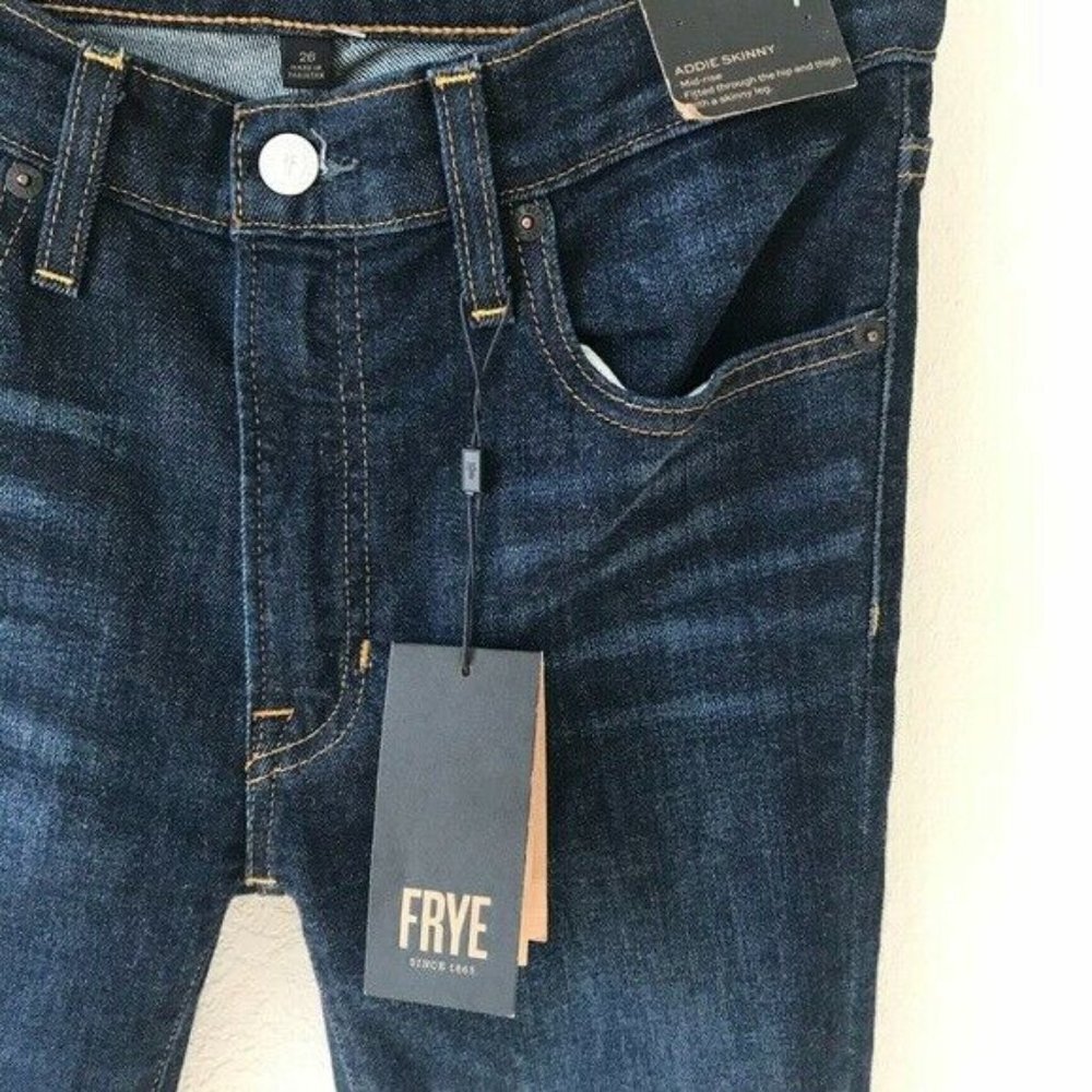 NWT FRYE 485 BLAKE DARK WASH JEANS ADDIE SKINNY SZ